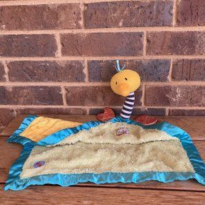 Kushies Kritters Baby Lovey Blanket Yellow Green Duck Bird Plush Stuffed Toy